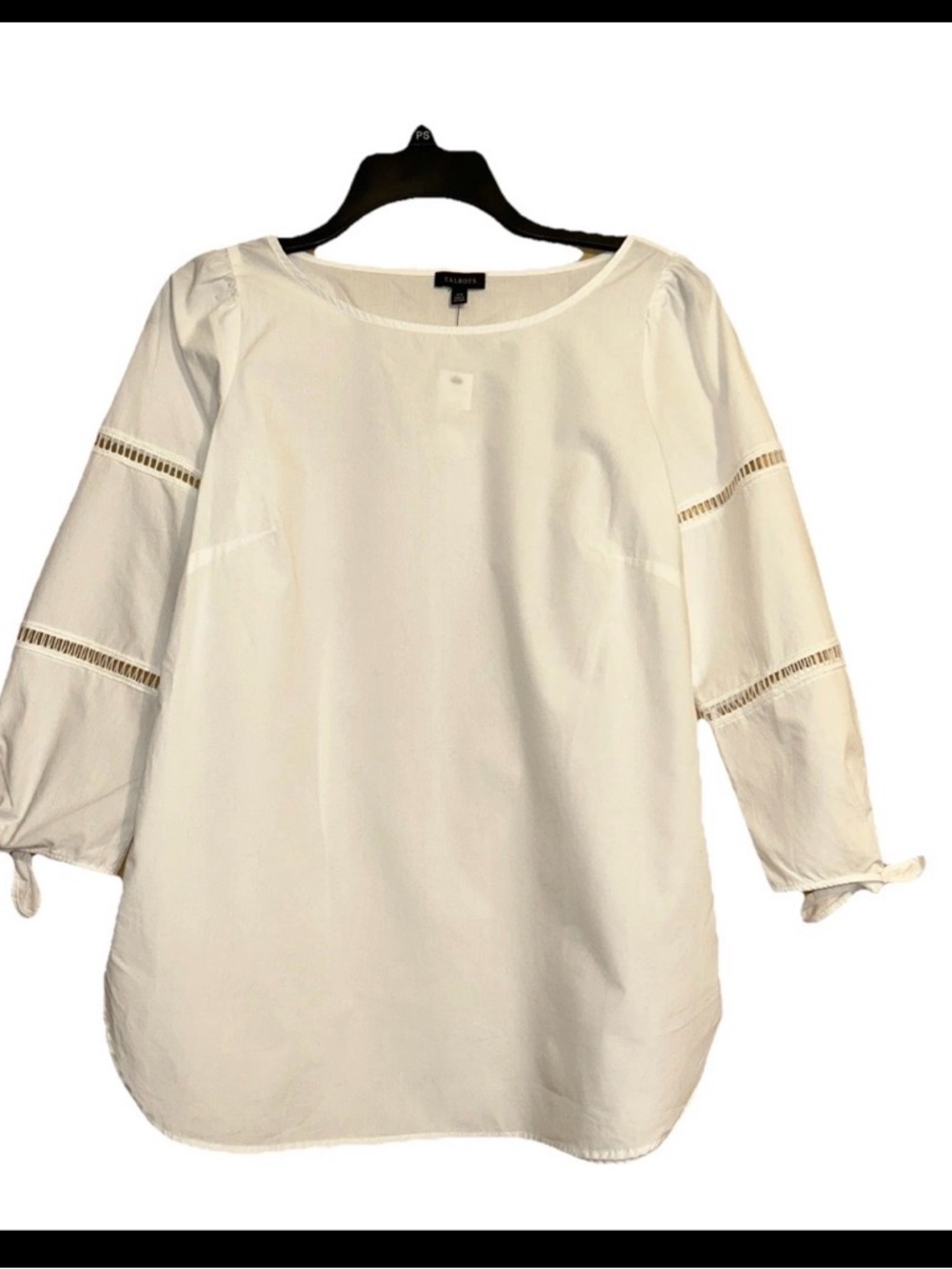 Talbots White linen cotton spring blouse extra small NWT